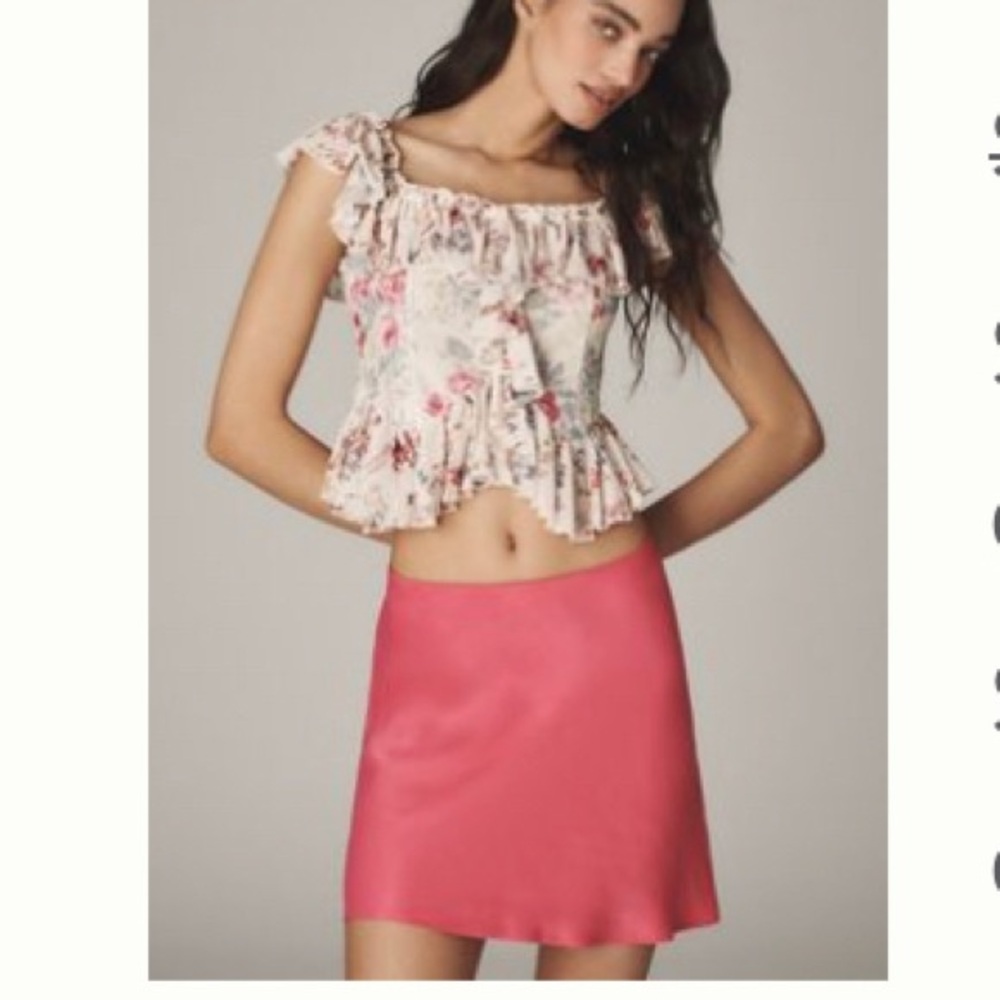 🥰Anthropologie Bright Pink Mini Skirt